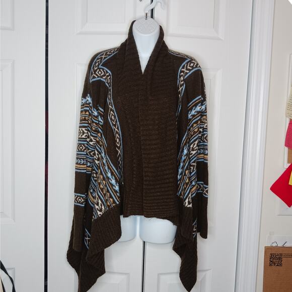 Romeo and Juliet Couture Southwestern Print Cardigan Size L - Picture 2 of 9